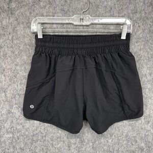 Lululemon Tracker Shorts V4 Women's 8 Black Athleisure Gym Train LW7AZ2S